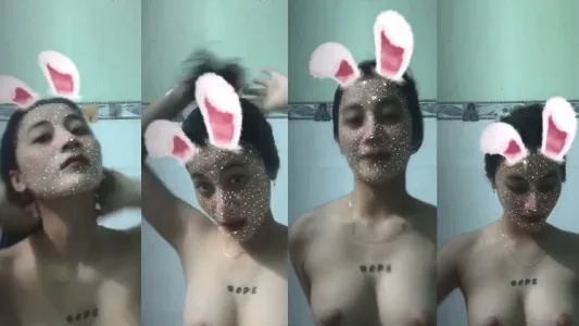 Em xinh dùng filter thỏ P2